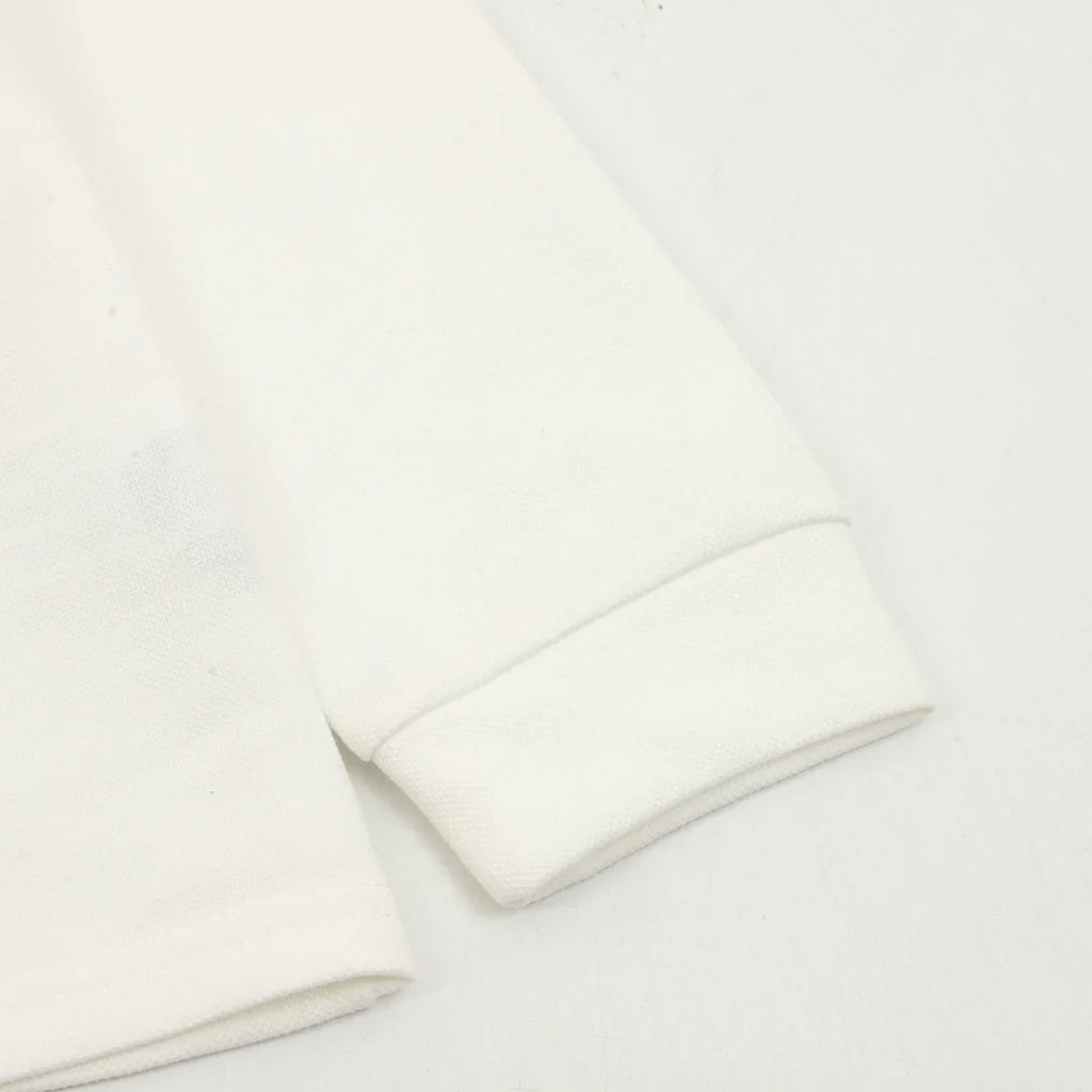 Horseshoe embroidery lapel long sleeved polo shirt