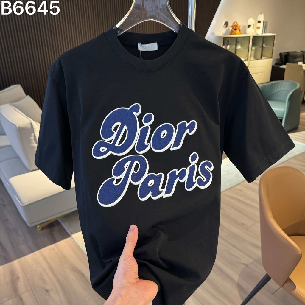 26ss new embroidered letter short sleeved shirt