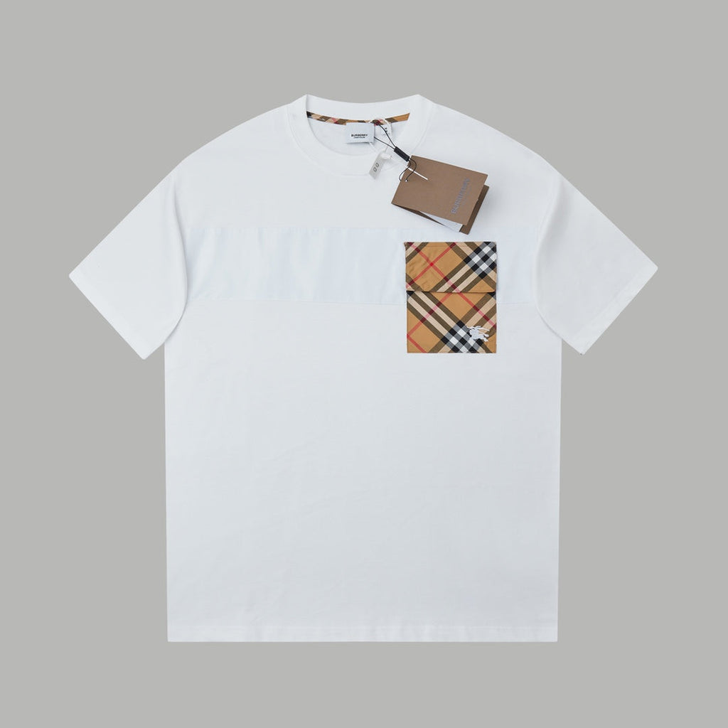 Grid stitch embroidered T-shirt