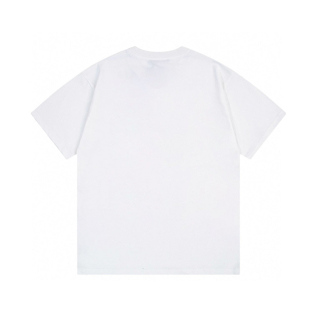 High quality textured jacquard letter patchwork embroidered T-shirt