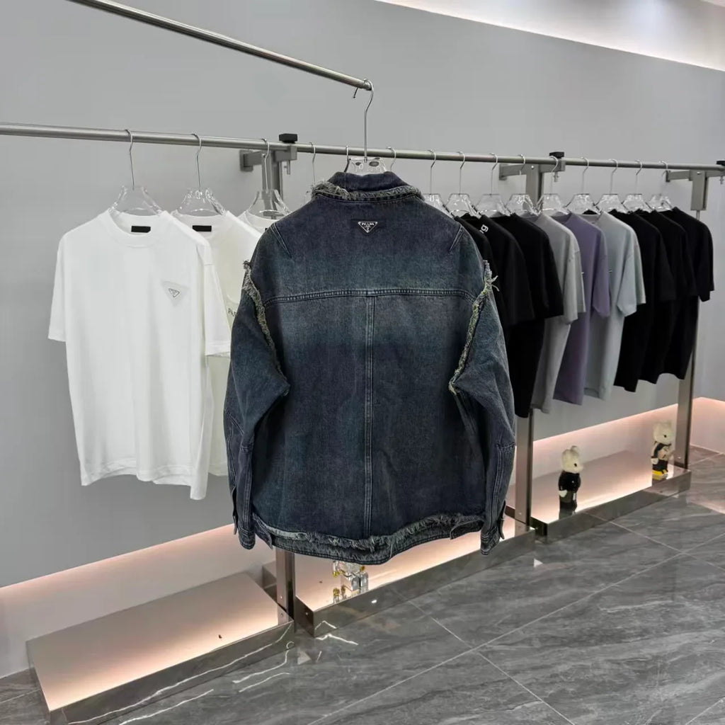 New tassel worn denim jacket