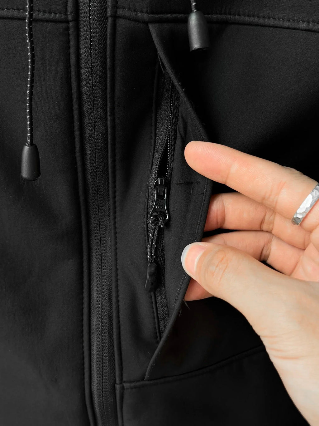 North side jacket, outdoor color blocked soft shell hooded fleece jacket
