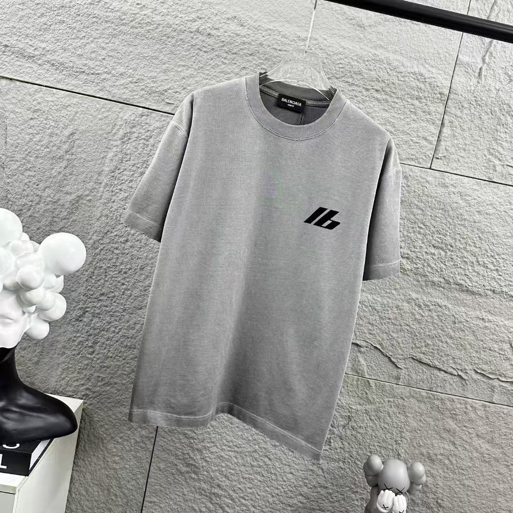 New letter flocking T-shirt