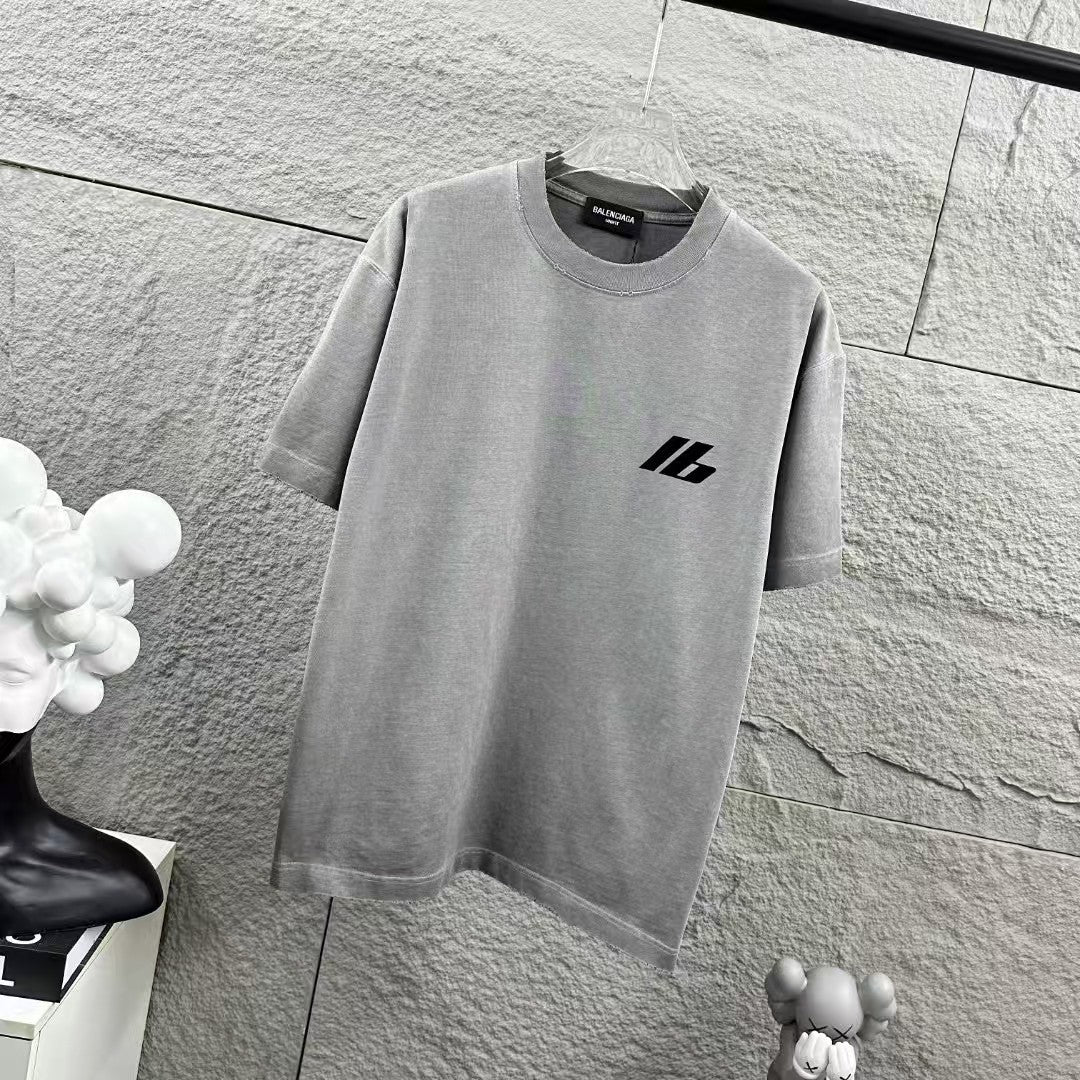 New letter flocking T-shirt