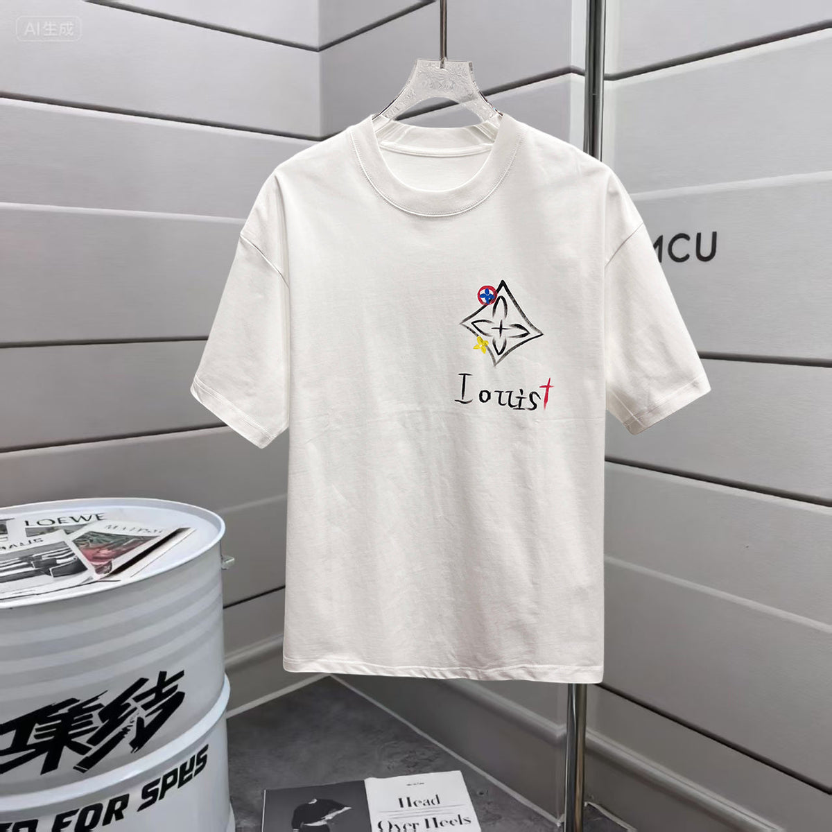 Loose hand drawn T-shirt -9