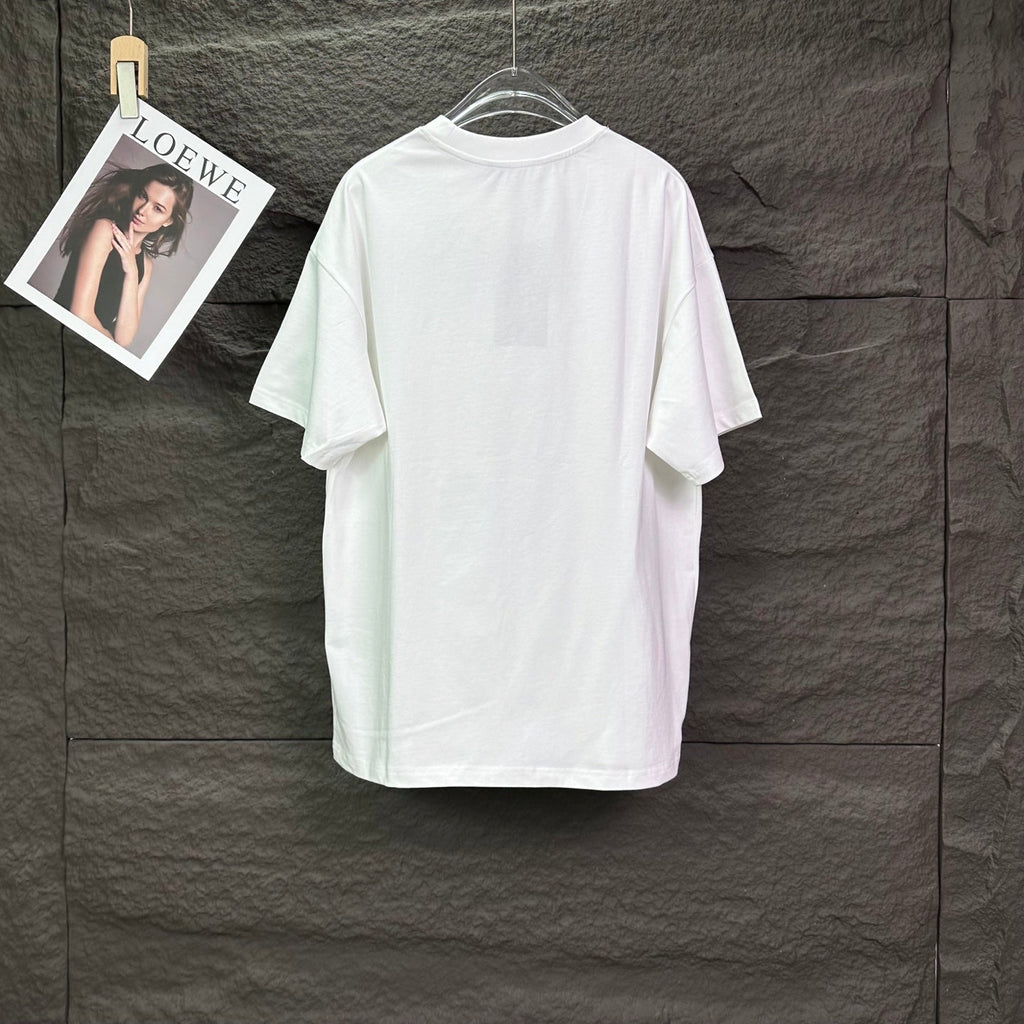 Letter logo couple's short sleeved T-shirt