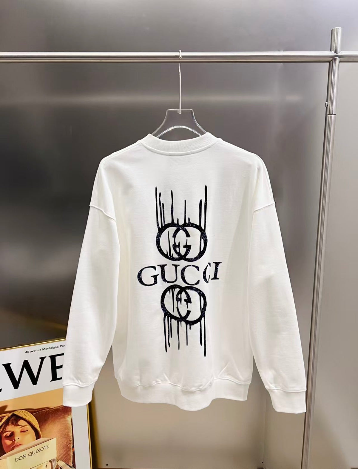 New flocking printed hoodie