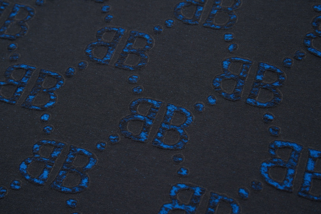 Classic logo burned jacquard short sleeved shirt
