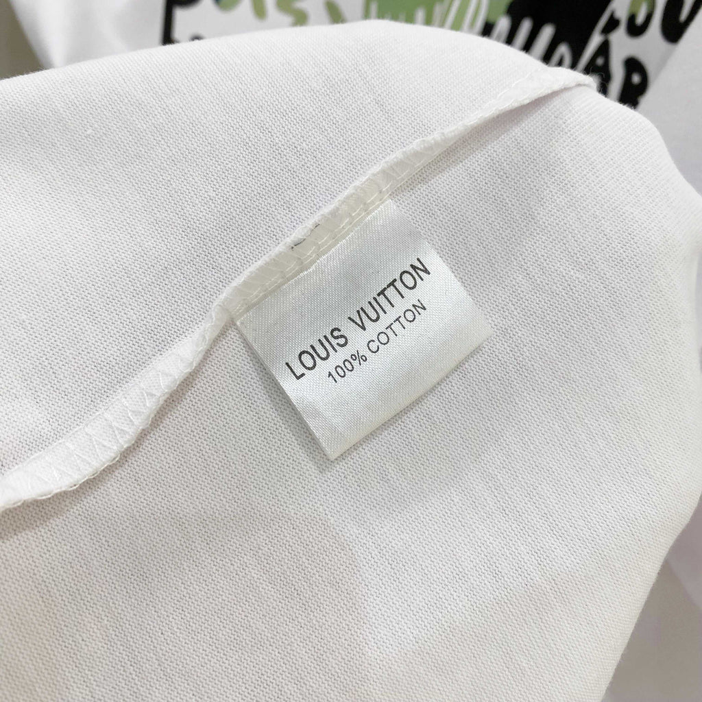 Chest sticker printed logo round neck short sleeved T-shirt 1