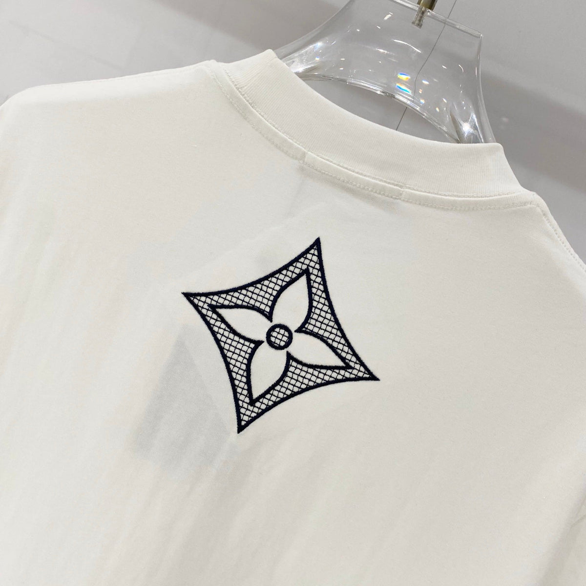 four-leaf clover 🍀 Alphabet grid embroidery 🪡 Logo T-shirt