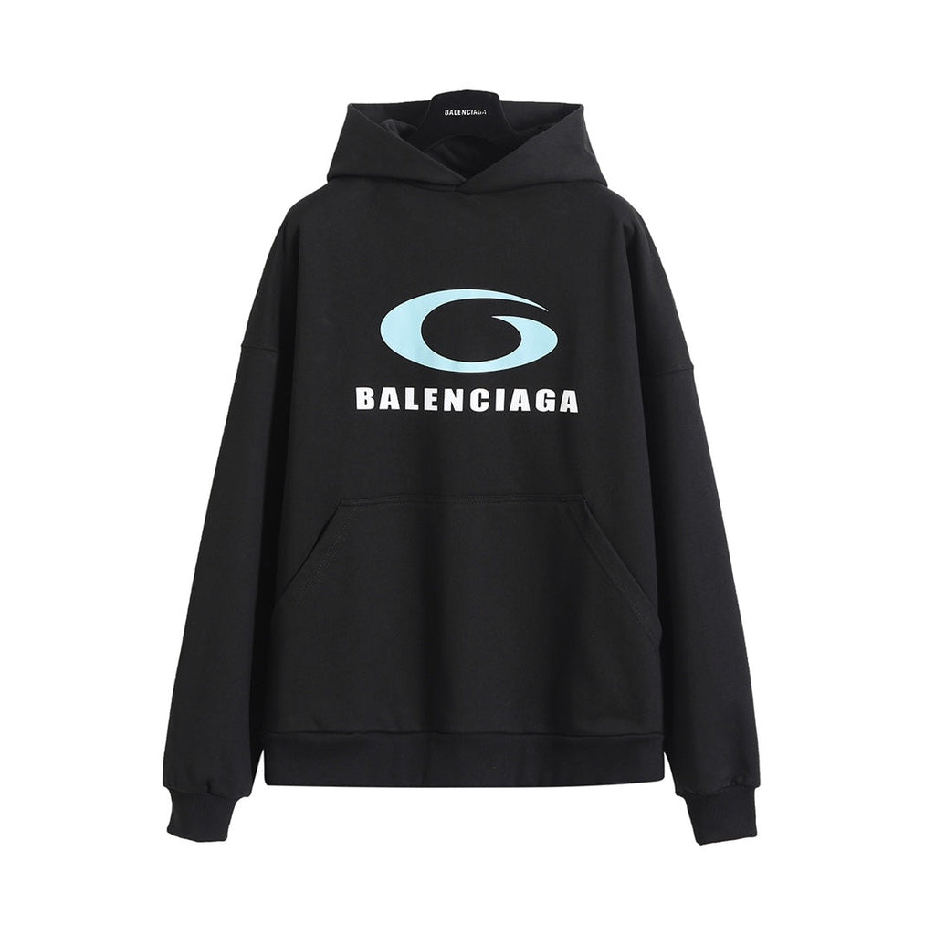 Half ring totem printed hooded sweatshirt