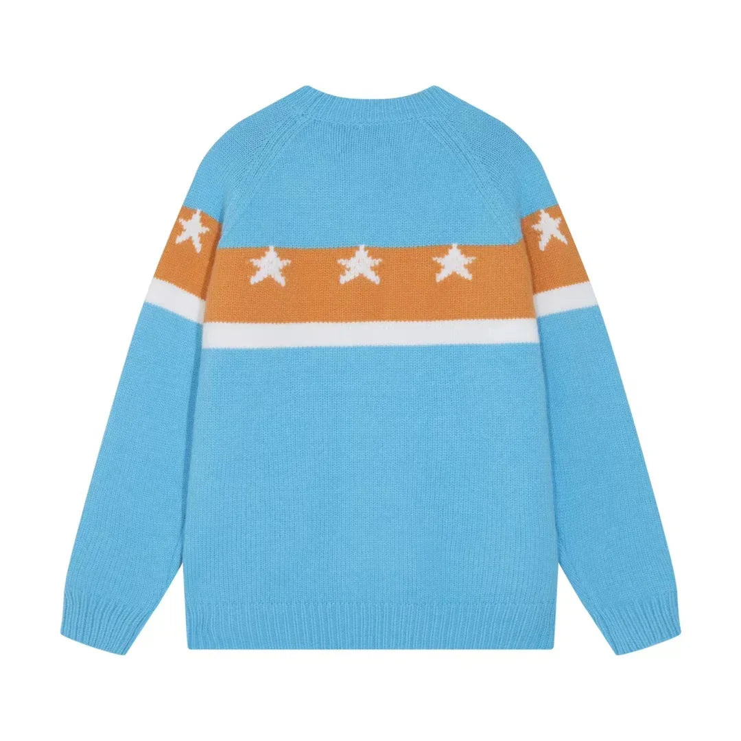 New chest striped jacquard sweater