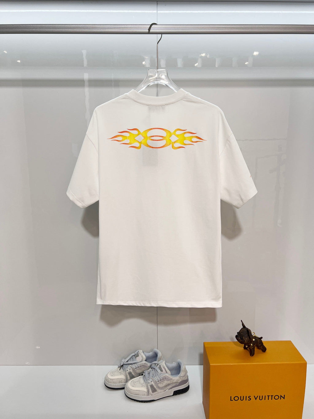New Flame Pattern Letter T-shirt