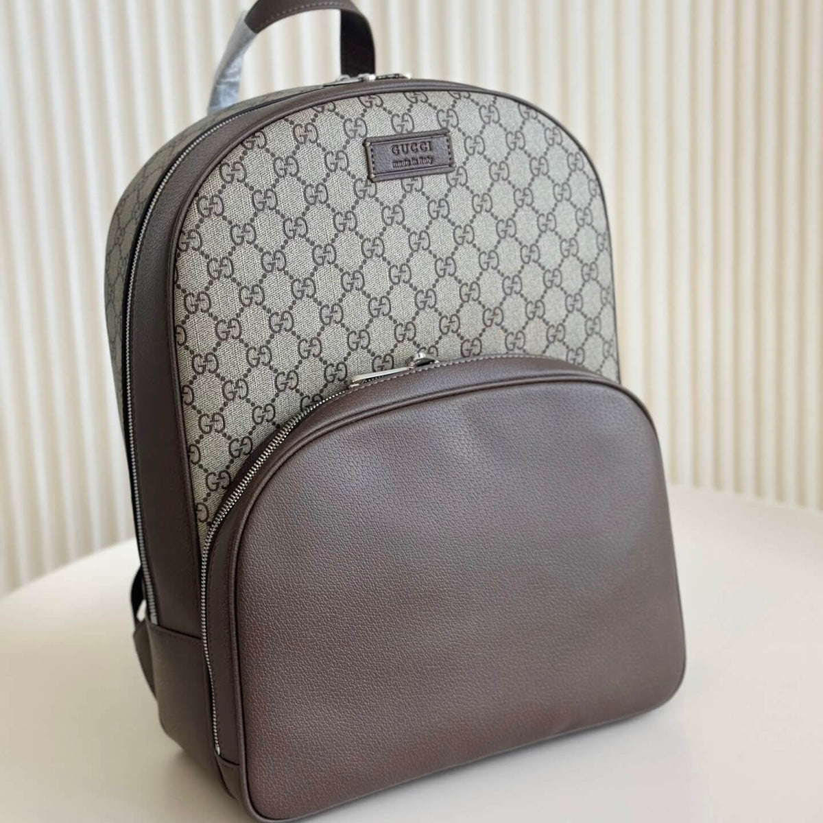 Canvas And Leather Backpack