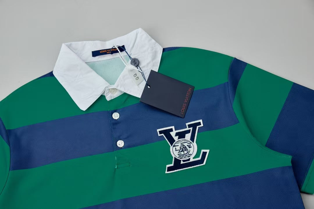 New striped contrasting short sleeved shirt