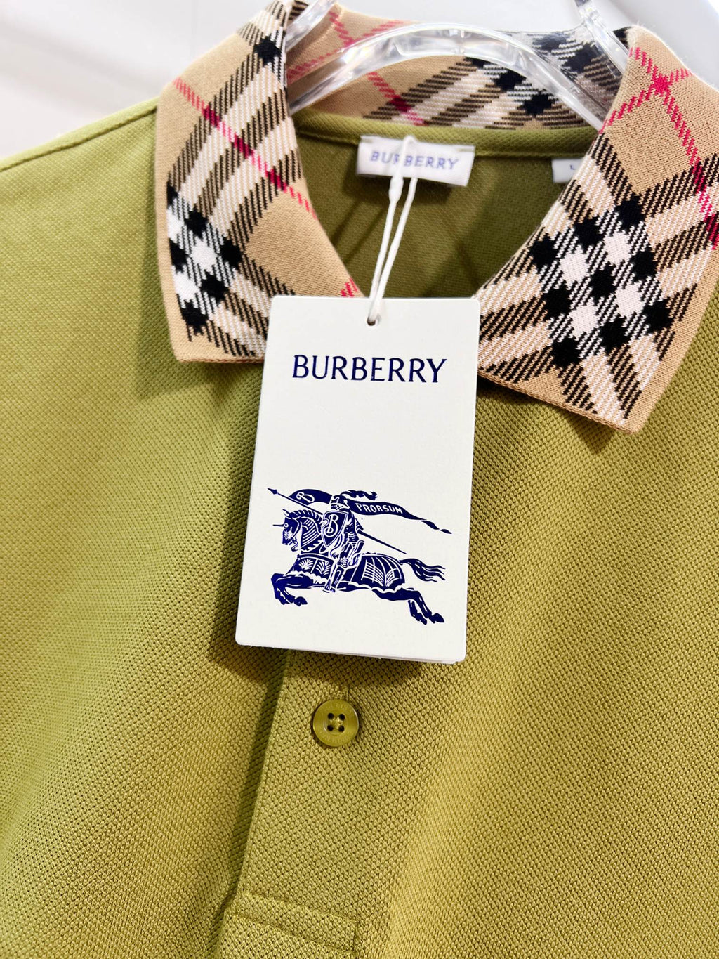 Color blocked flat collar classic plaid collar letter polo shirt