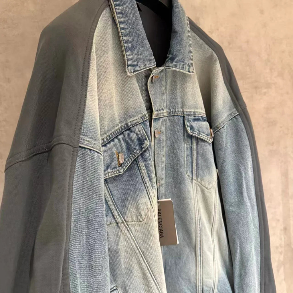 New spliced denim jacket