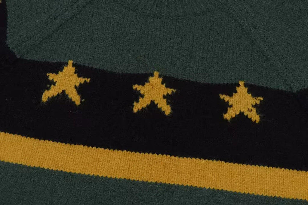 New chest striped jacquard sweater