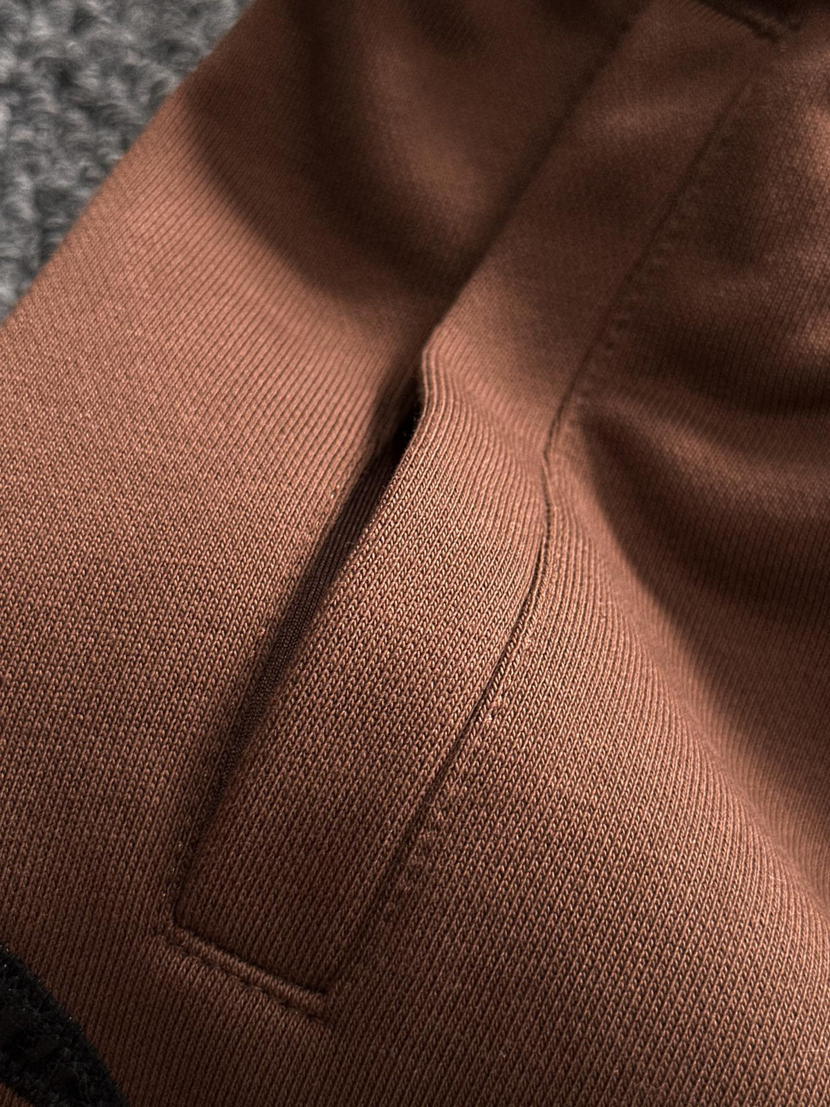 Classic woven ribbon splicing leather casual shorts