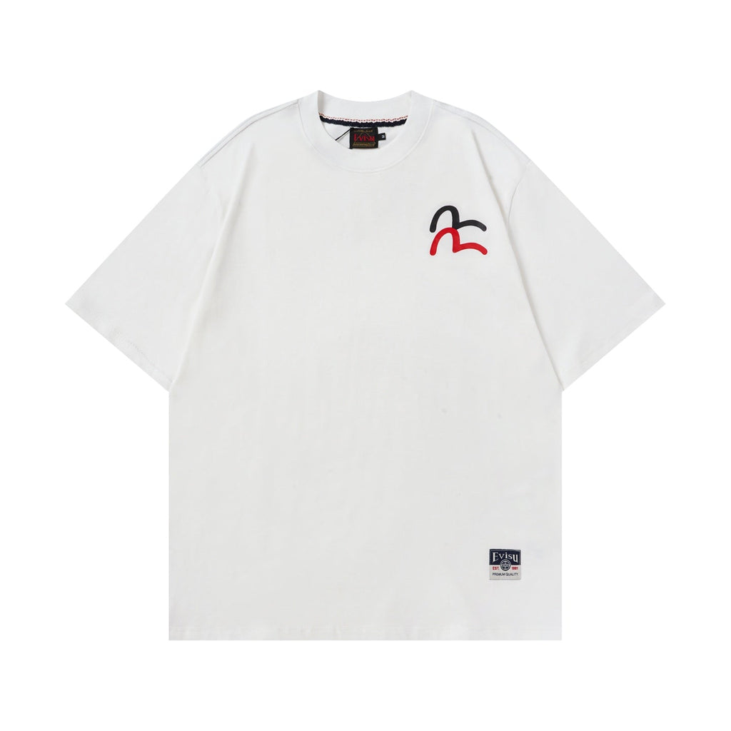 New Seagull Big M Horse Year Printed Casual Loose Round Neck Short Sleeve T-shirt