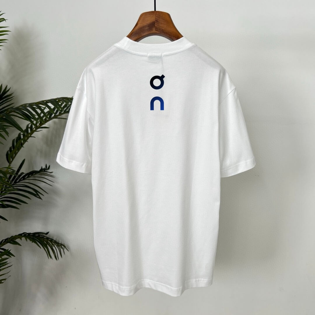 Navy Monogram Print T-Shirt