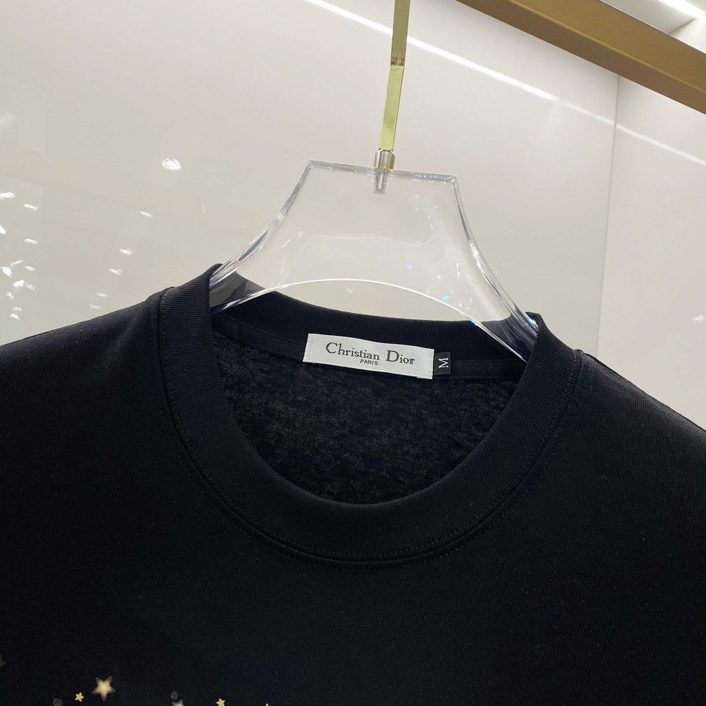 Chest sticker printed logo round neck short sleeved T-shirt 10