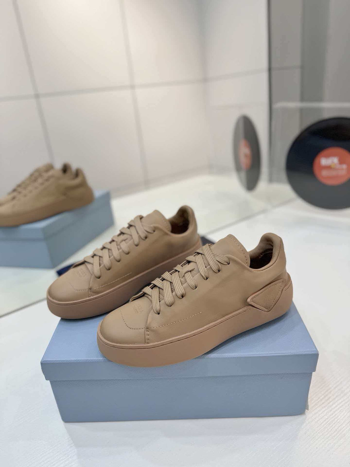 Court series coral colored sports shoes