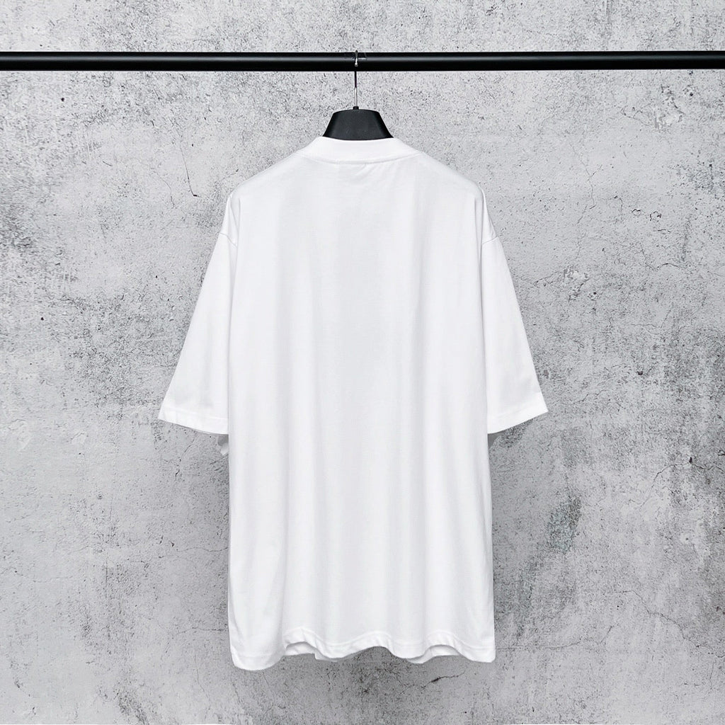 3M printed short sleeved T-shirt with letter embroidery