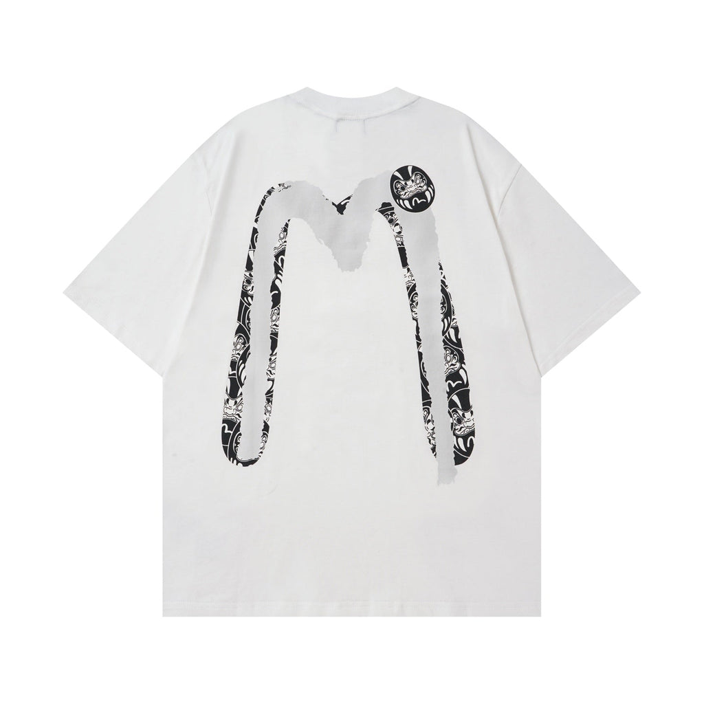 New letter printed casual loose round neck short sleeved T-shirt