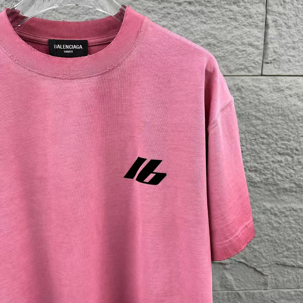New letter flocking T-shirt