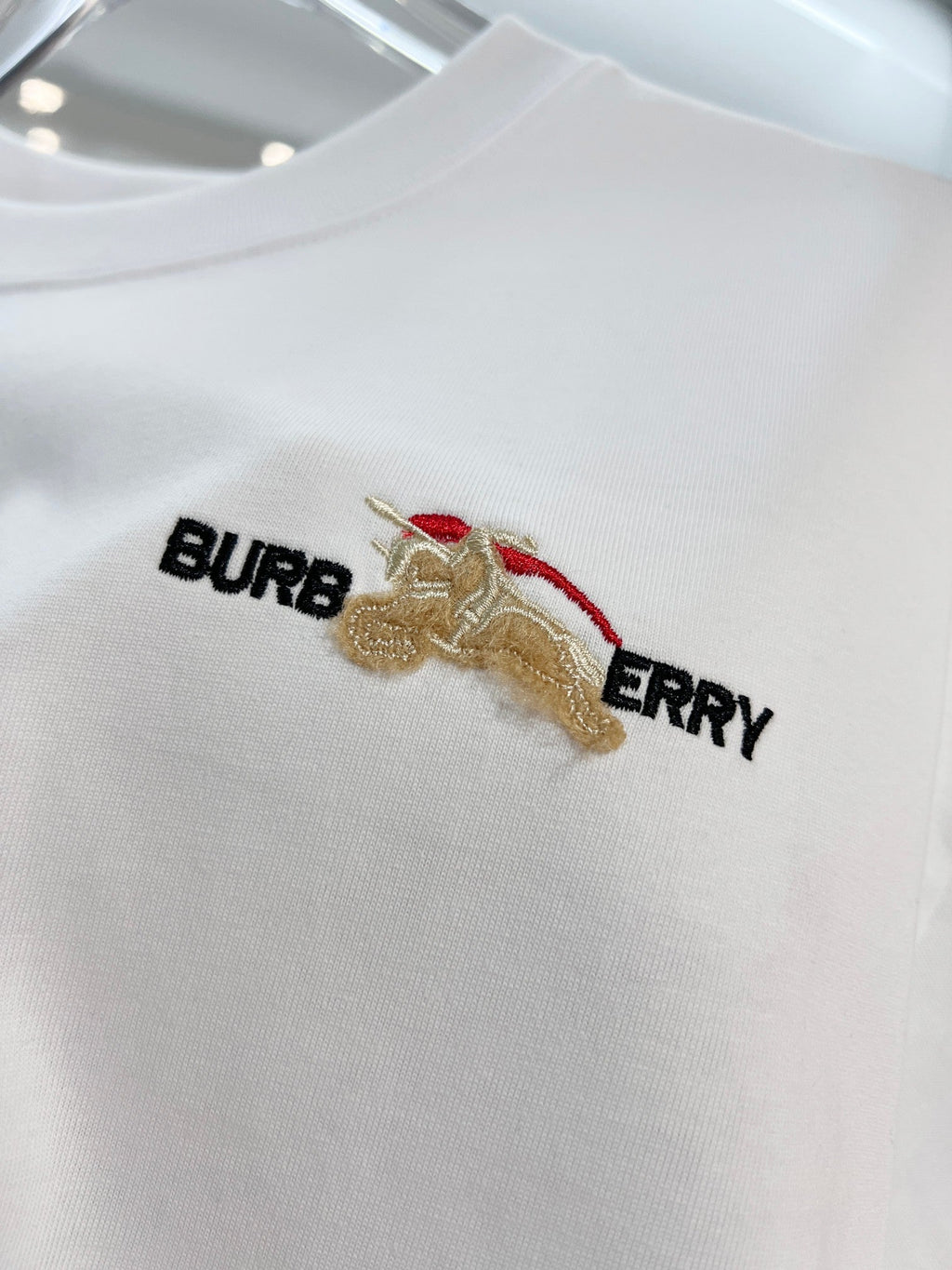 New plush warhorse embroidered letter short sleeved shirt