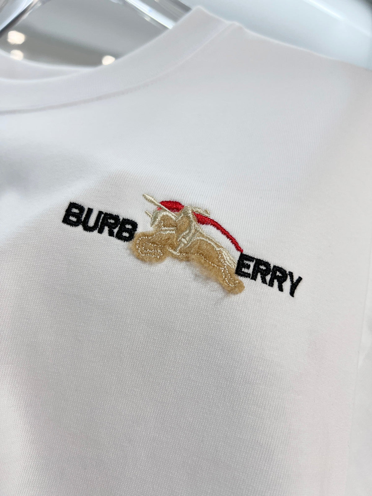 New plush warhorse embroidered letter short sleeved shirt