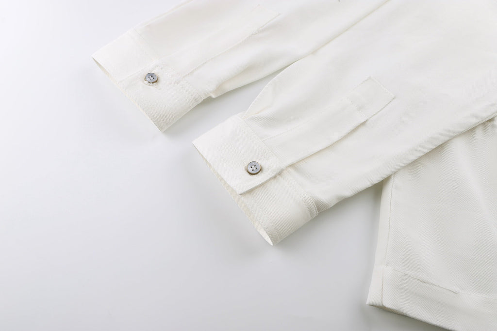 Identification jacquard jacket style shirt