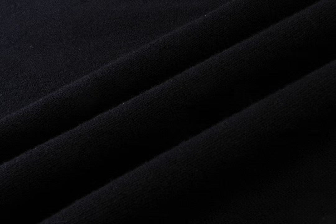 Jacquard knitted cotton short sleeved T-shirt