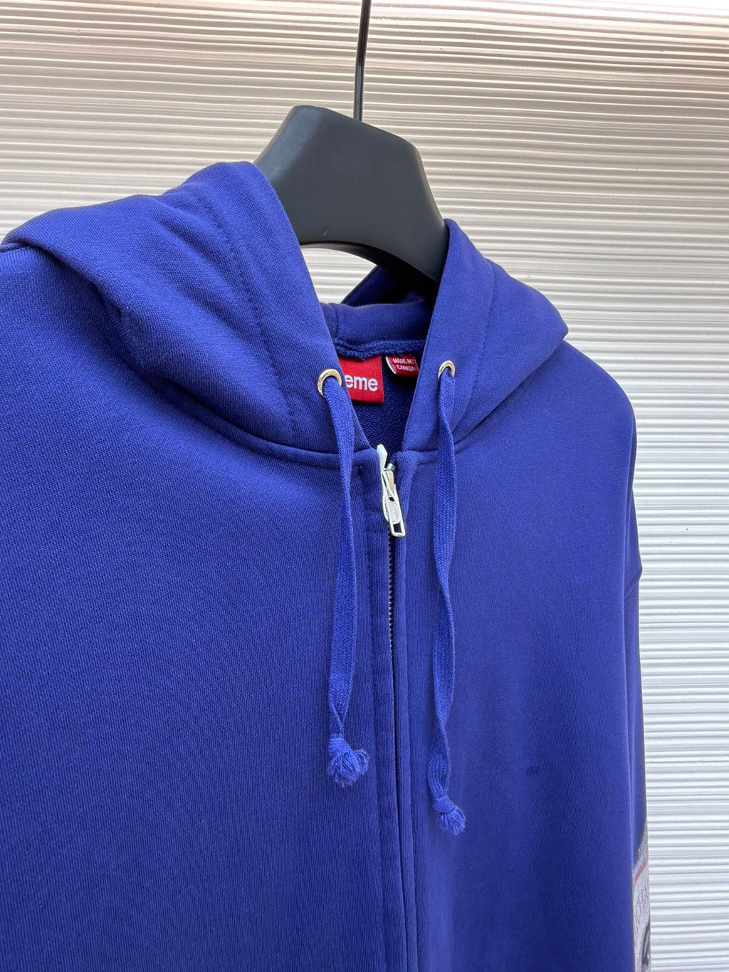 Sleeve eye print pattern hooded zipper sweatshirt