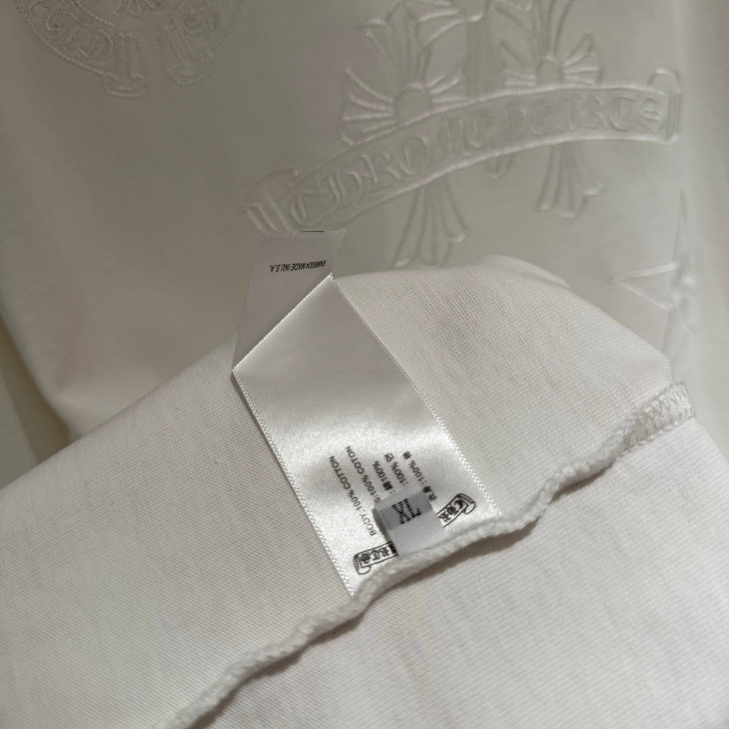 Embroidered T-shirt with front and back panels