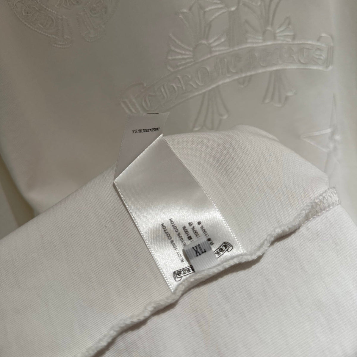 Embroidered T-shirt with front and back panels