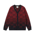 Knitted cardigan V-neck sweater