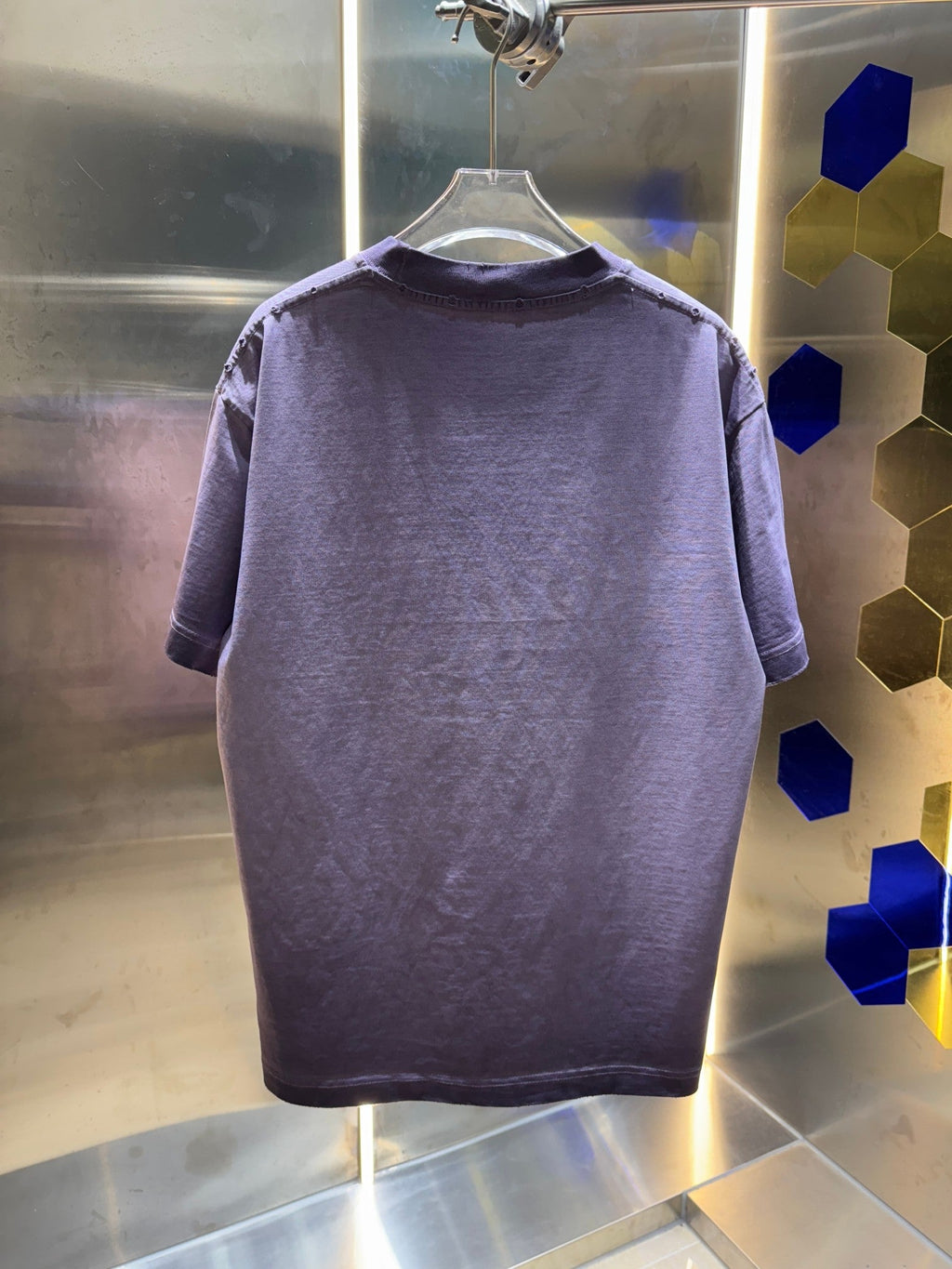 Spring and summer new washing water abrasion 320g round neck short sleeved shirt