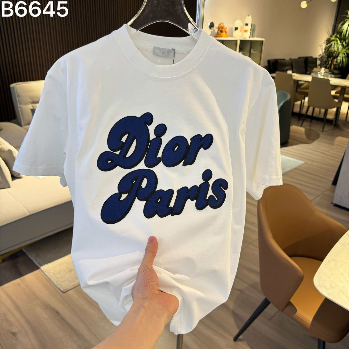 26ss new embroidered letter short sleeved shirt