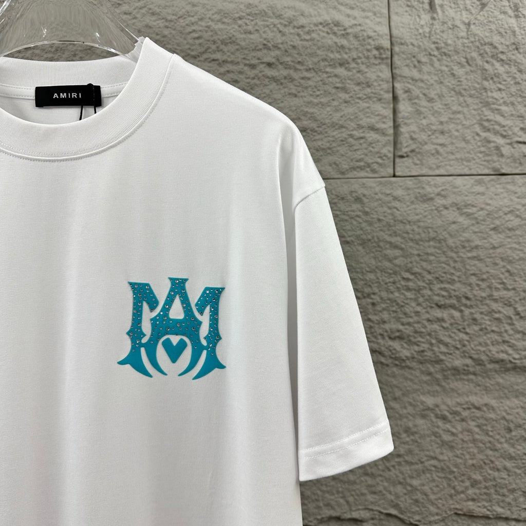 Classic letter hot stamping+plush technology unisex T-shirt