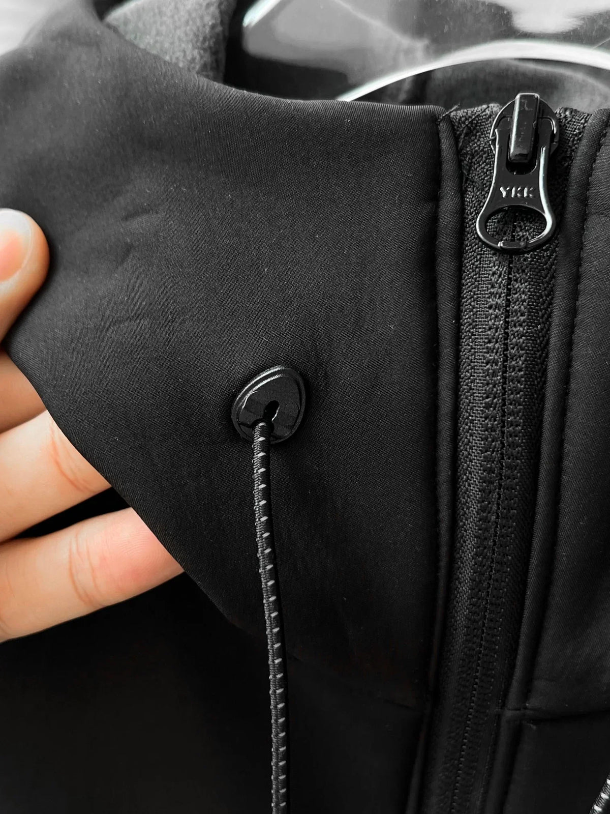 North side jacket, outdoor color blocked soft shell hooded fleece jacket