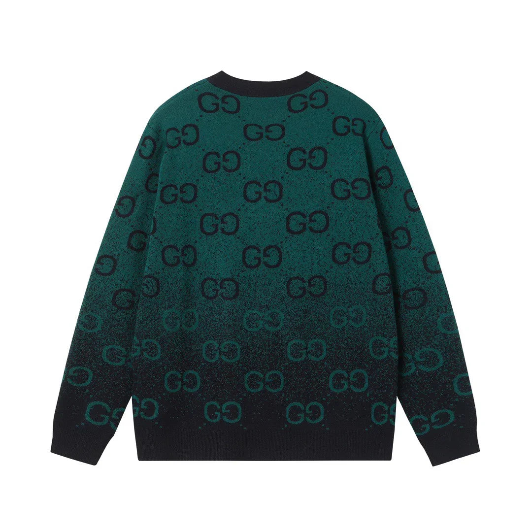 Knitted cardigan V-neck sweater