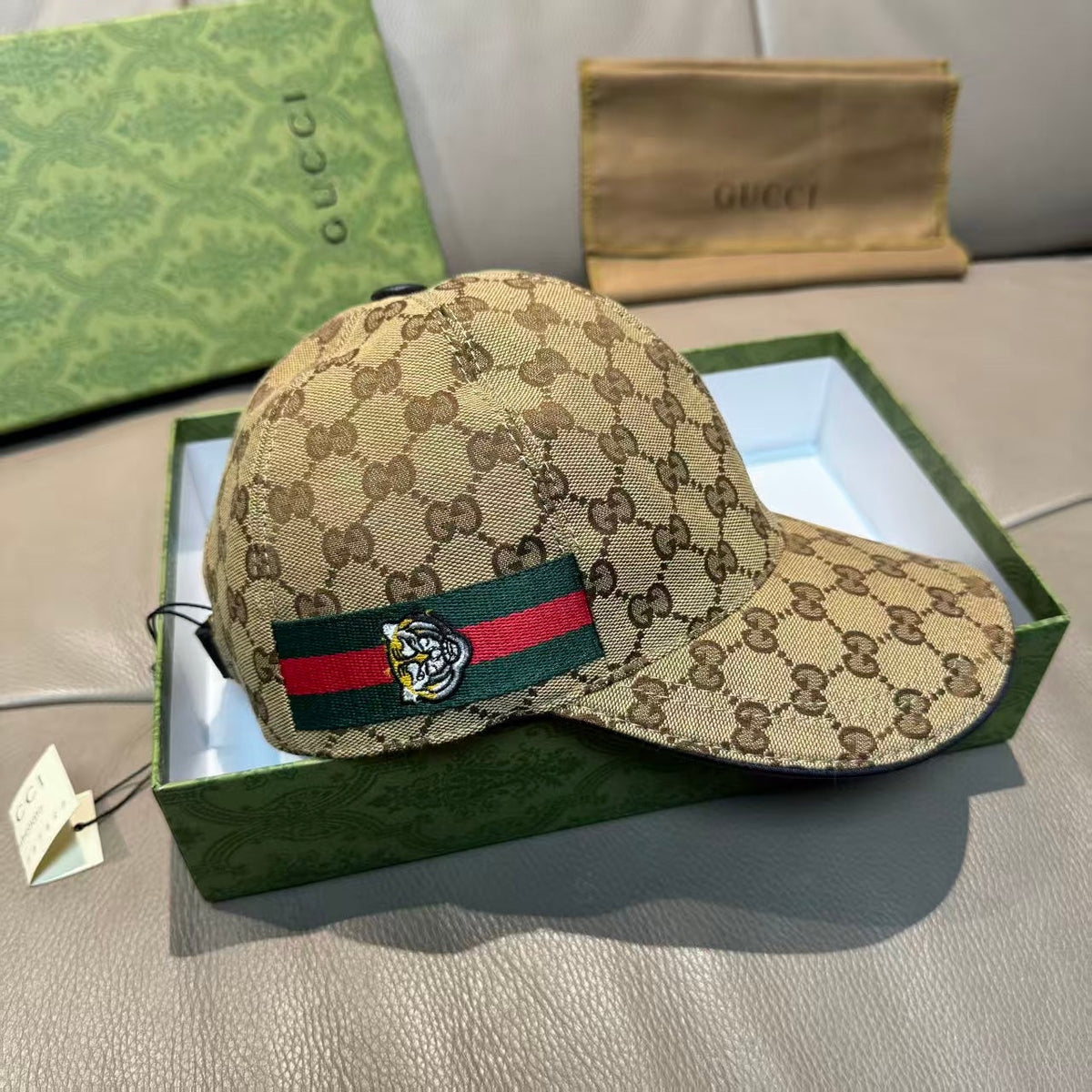 Tiger head woven baseball cap