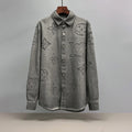 Embroidered denim shirt