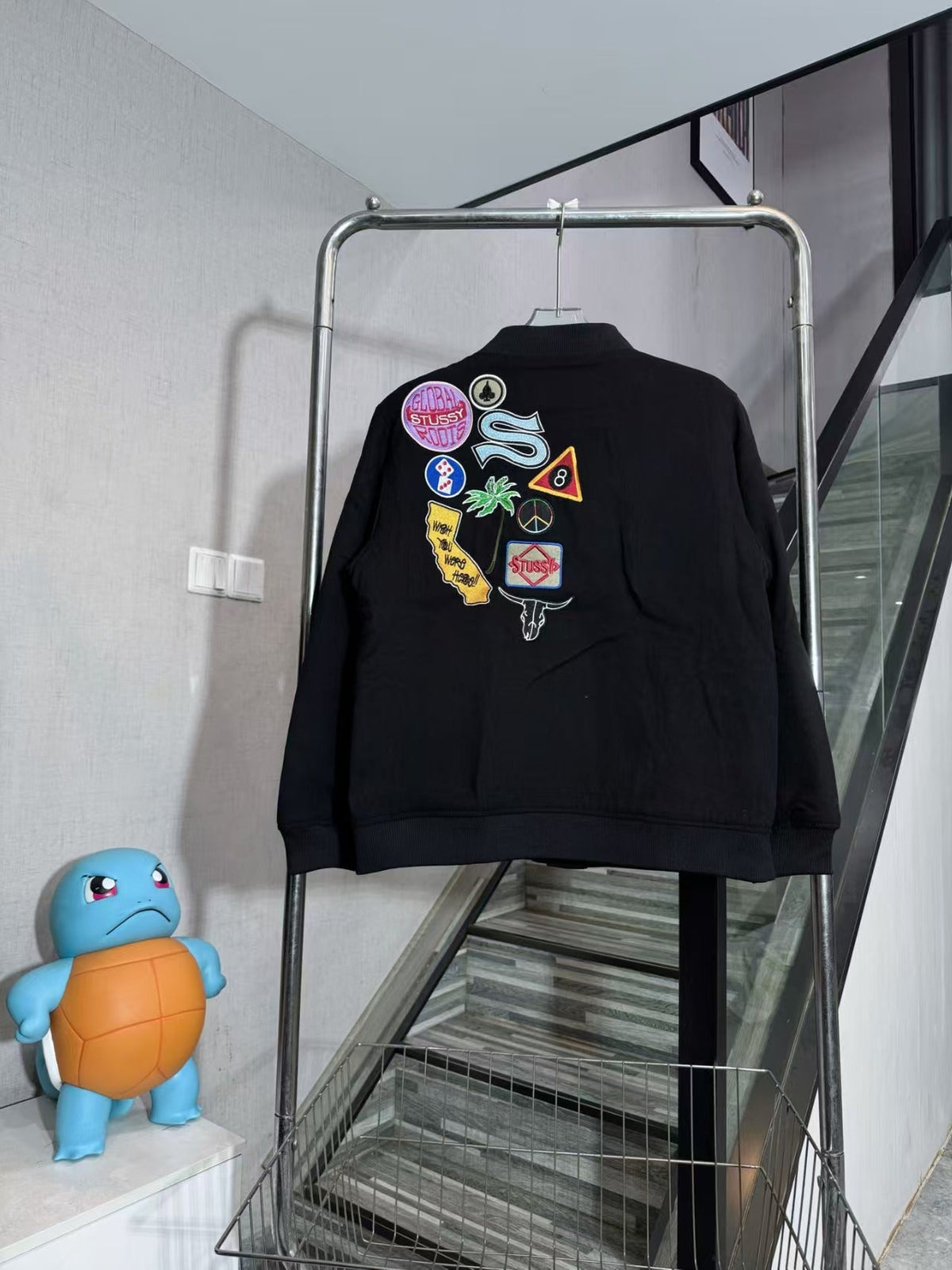 Embroidered baseball cotton jacket