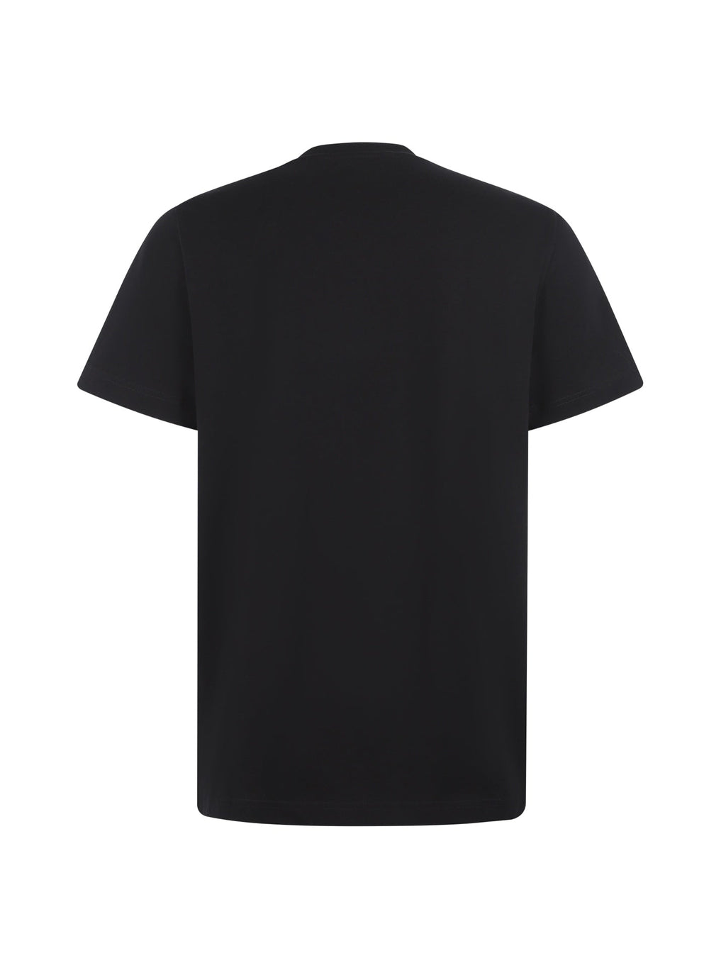 Space Embroidered Logo Round Neck Cotton T-shirt