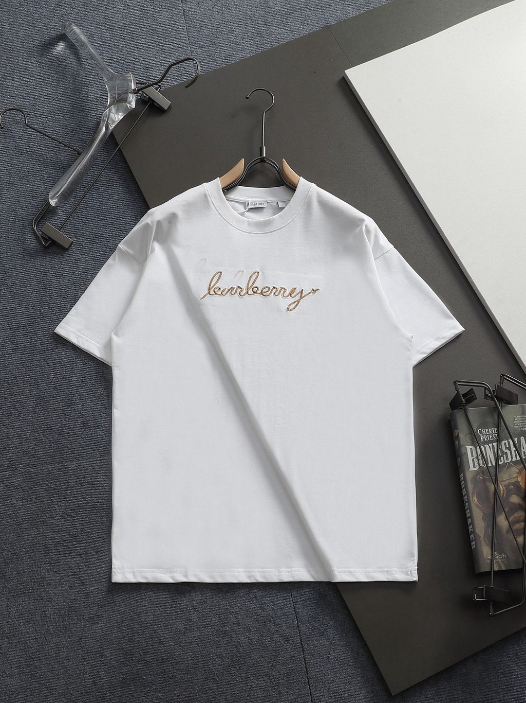 Classic Embroidered Round Neck T-shirt with Back