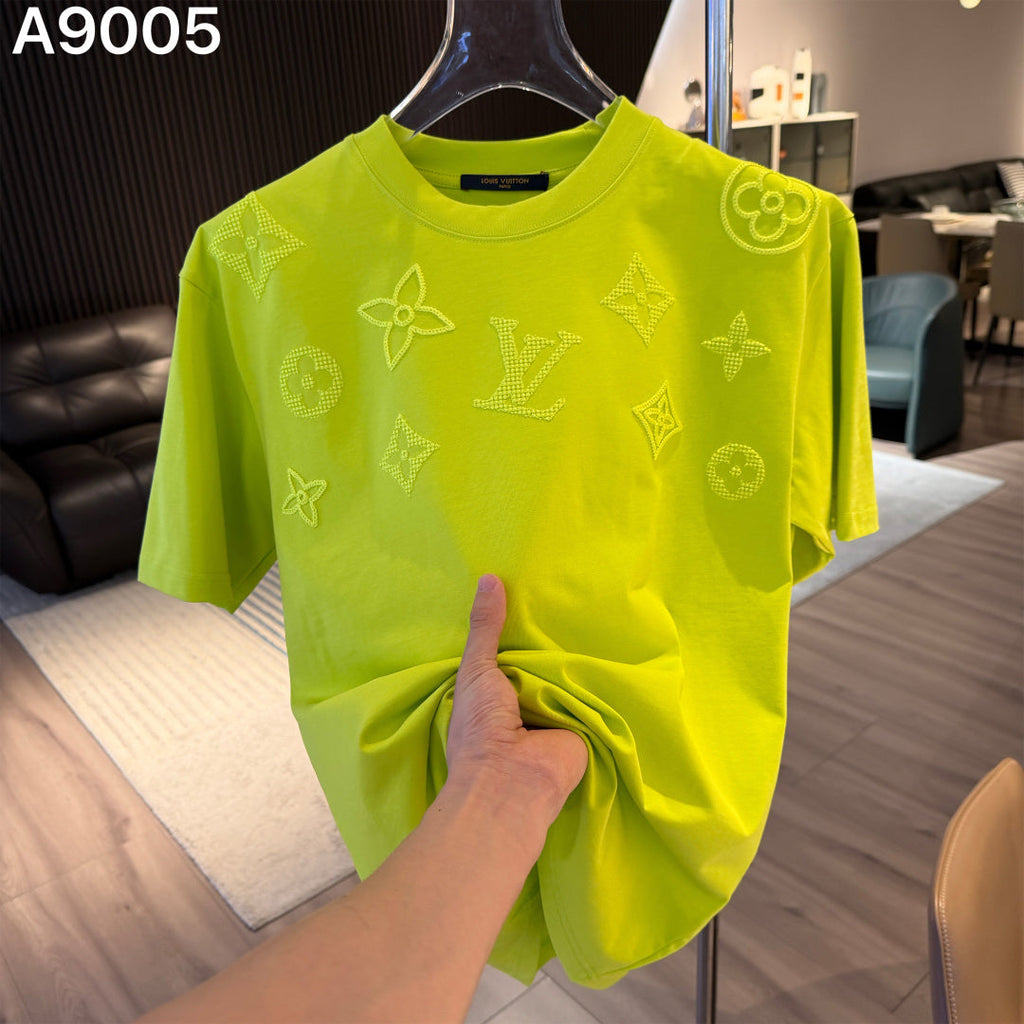 New embroidery craft logo letter short sleeved shirt