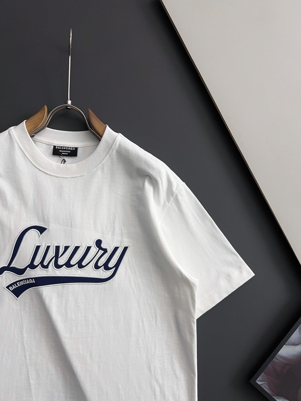 Embroidered logo T-shirt with fabric on the chest